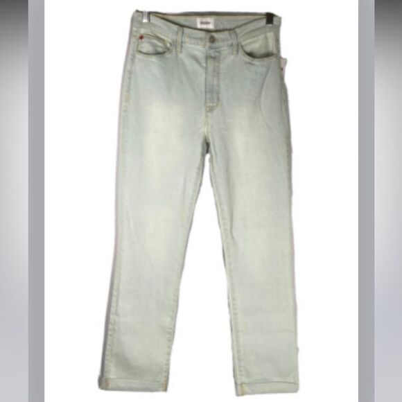 Hudson Blair Jeans Rolled Cuff Stretch Galaxy Light Blue Color Tan Stitch 29 - Picture 1 of 14